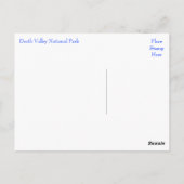 Carte Postale Death Valley National Park, California Post Card (Dos)