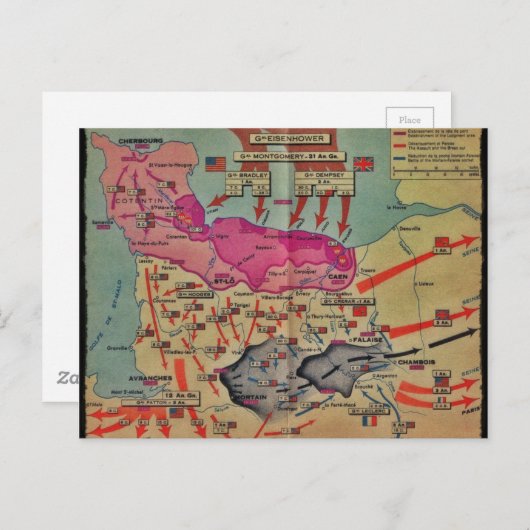 Carte Postale Débarquements le jour J Images assorties (Devant / Derrière)