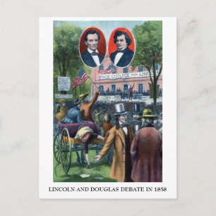 Carte Postale Débat Lincoln-Douglas de 1858