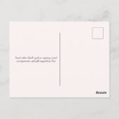 Carte Postale Déboucher l'invitation Rosé Valentine Bridal Showe (Dos)