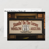 Carte Postale Debout au coin à Winslow, AZ. (Devant / Derrière)