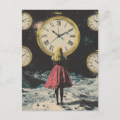 Carte Postale Debout dans le temps Surreal Pocket Watch Land (Devant)