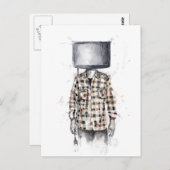 Carte Postale débranché (Devant / Derrière)