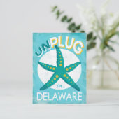 Carte Postale Débrancher dans Delaware Starfish Beach Nautique (Debout devant)