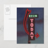 Carte Postale Début aujourd'hui 2009 (Devant / Derrière)