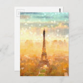 Carte Postale Début de Paris (Devant / Derrière)