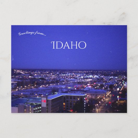 Carte Postale Début du matin à Boise Idaho (Devant)