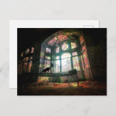 Carte Postale Décadage urbain Vieux Verre Noir Chat (Devant / Derrière)