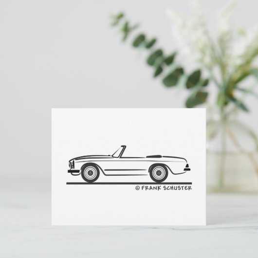 Carte Postale Décapotable de Mercedes (Debout devant)