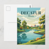 Carte Postale Decatur, Illinois (Devant / Derrière)