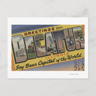 Carte Postale Decatur, Illinois (Soy Bean Capital)