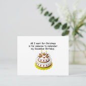 Carte Postale Décembre Anniversaire (Debout devant)