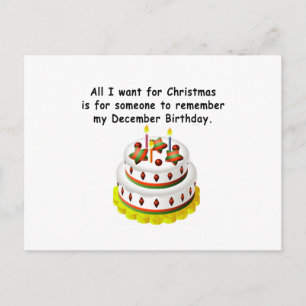 Carte Postale Décembre Anniversaire