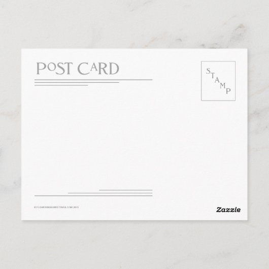 Carte Postale Décembre Art Déco Champagne et feux d'artifice (Dos)