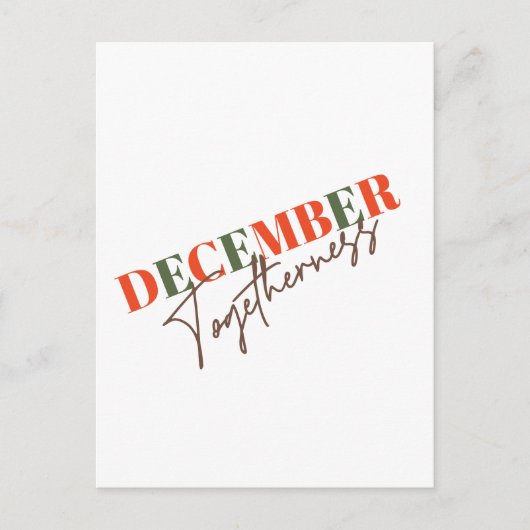 Carte Postale Décembre Ensemble : Célébration de la saison (Devant)