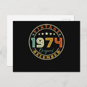 Carte Postale Décembre vintage 1974 (Devant / Derrière)