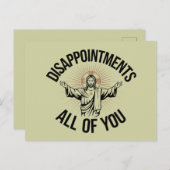 Carte Postale Déceptions Sarcastique Vous Tous Chrétiens (Devant / Derrière)