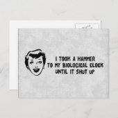 Carte Postale Décès À Des Horloges Biologiques (Devant / Derrière)