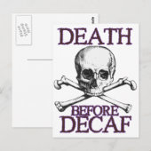 Carte Postale Décès avant décaf (Devant / Derrière)