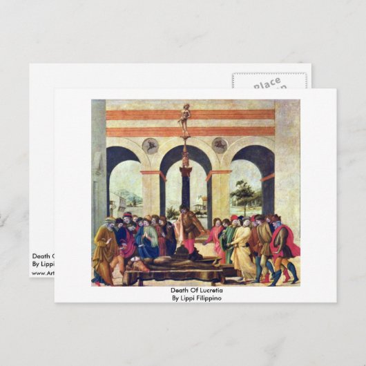 Carte Postale Décès De Lucretia Par Lippi Filippino (Devant / Derrière)
