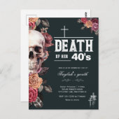 Carte Postale Décès de ses 40 - 50ème anniversaire d'invitation (Devant / Derrière)