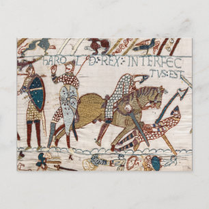 Carte postale Décès du roi Harold (Tapisserie de B