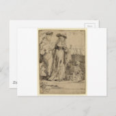 Carte Postale Décès d'un couple marié par Rembrandt (Devant / Derrière)