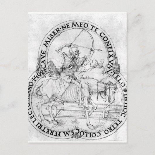 Carte Postale Décès final du cheval par Albrecht Durer (Devant)