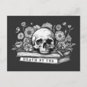 Carte Postale Décès par le crâne tbr et les livres (Devant)