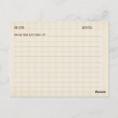 Carte Postale Décès par Recette de chocolat (Dos)