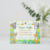 Carte Postale Déchets Baby shower de gaufre Jeu Forêt Animaux (Debout devant)