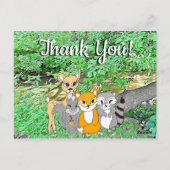 Carte Postale Déchets Baby shower de gaufre Jeu Forêt Animaux (Dos)