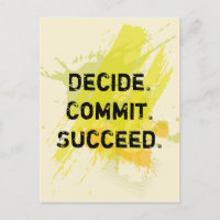 Décidez. Engagez-vous. Réussi. Devis motivationnel