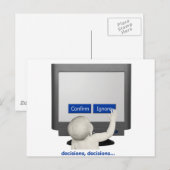 Carte Postale Décisions, décisions... (Devant / Derrière)