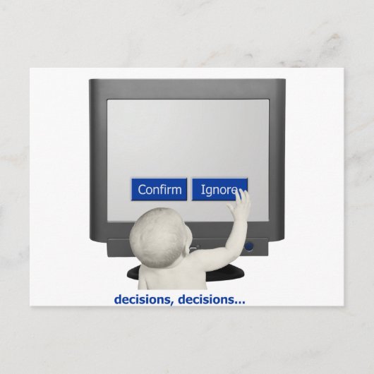 Carte Postale Décisions, décisions... (Devant)