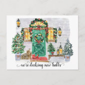 Carte Postale Deck New Halls Holiday Moving Faire-part (Devant)