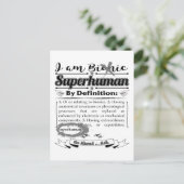 Carte Postale Déclaration bionique (Debout devant)