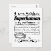 Carte Postale Déclaration bionique (Devant / Derrière)