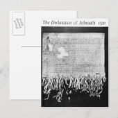 Carte Postale Déclaration d'Arbroath, 6 avril 1320 (Devant / Derrière)