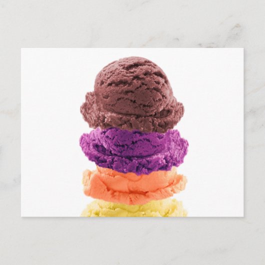 Carte Postale Déclaration de binge de crème glacée (Devant)