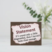 Carte Postale Déclaration de vision (Debout devant)