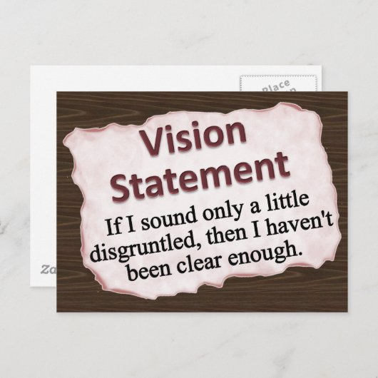 Carte Postale Déclaration de vision (Devant / Derrière)