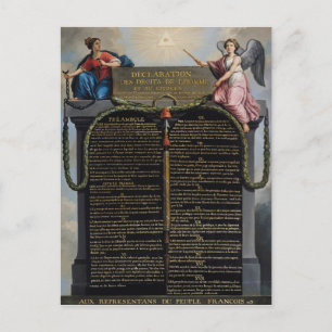 Carte Postale Déclaration des droites de l'homme et du citoyen