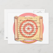 Carte Postale Déclaration des droits (Devant / Derrière)