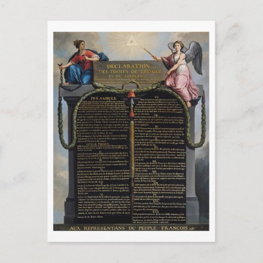 Carte Postale Déclaration des droits de l'homme et du citoyen (Devant)