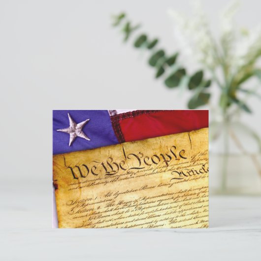 Carte Postale Déclaration d'indépendance (Debout devant)