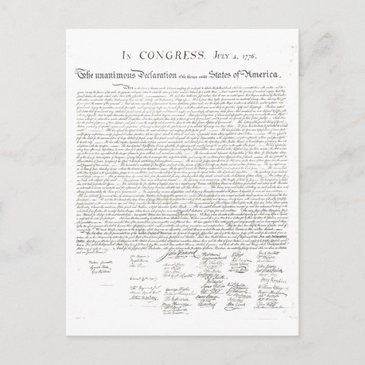 Carte Postale Déclaration d'indépendance (Devant)