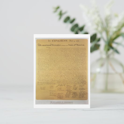 Carte Postale Déclaration d'indépendance (Debout devant)