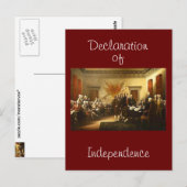 Carte postale Déclaration d'indépendance (Devant / Derrière)