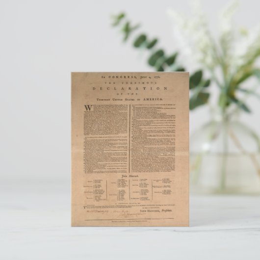 Carte Postale Déclaration d'indépendance (Debout devant)